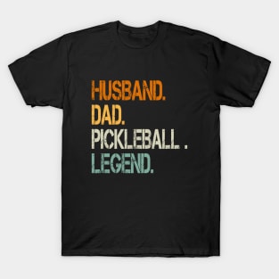 Pickleball Player Funny Husband Dad Legend Vintage Father's Day T-Shirt